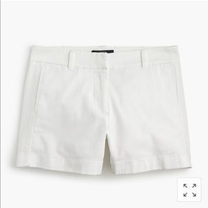 White J. Crew Chino Shorts Women